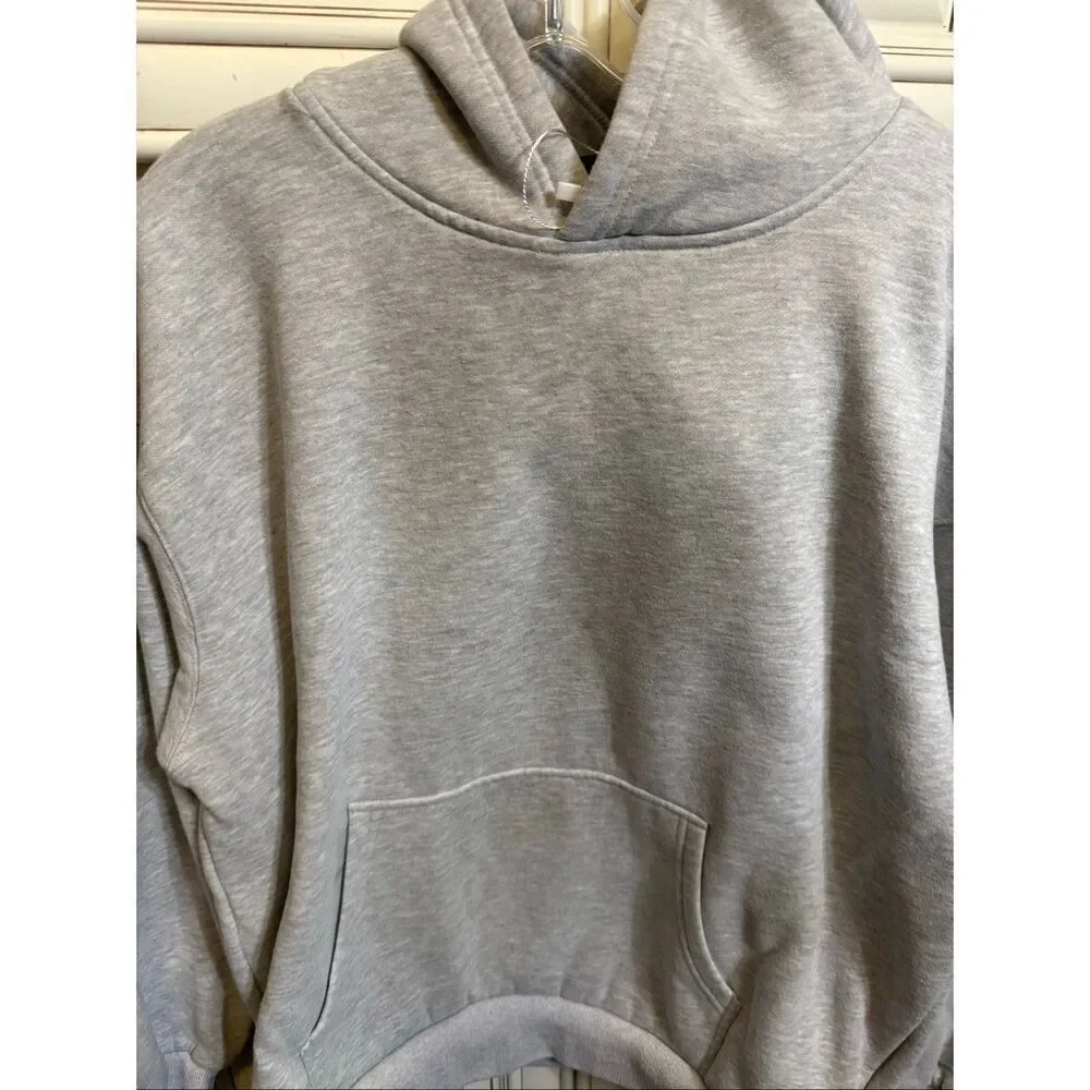 EFan Men's Heather Kangaroo Pocket Pullover Hoodie Sweatshirt Gray Medium